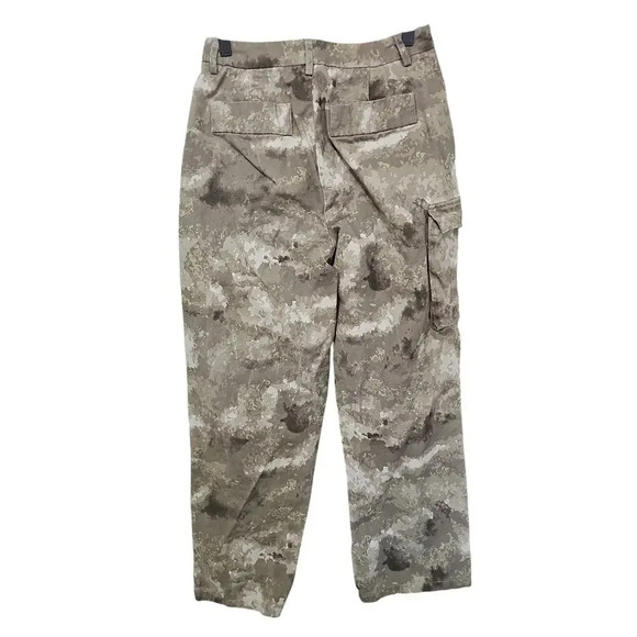 PrettyLittleThing Washed Camo Straight Cargo Pants Khaki Size 6 - Picture 5 of 8